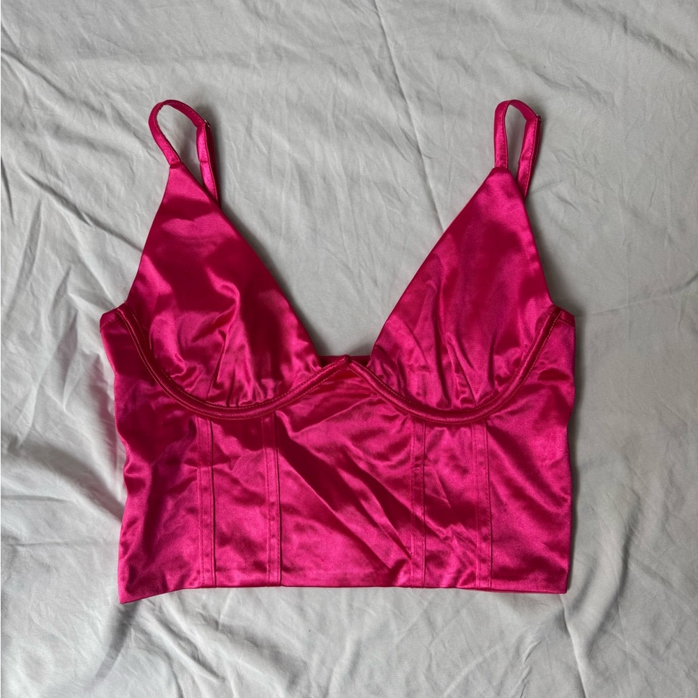 Elegant Pink Satin Top